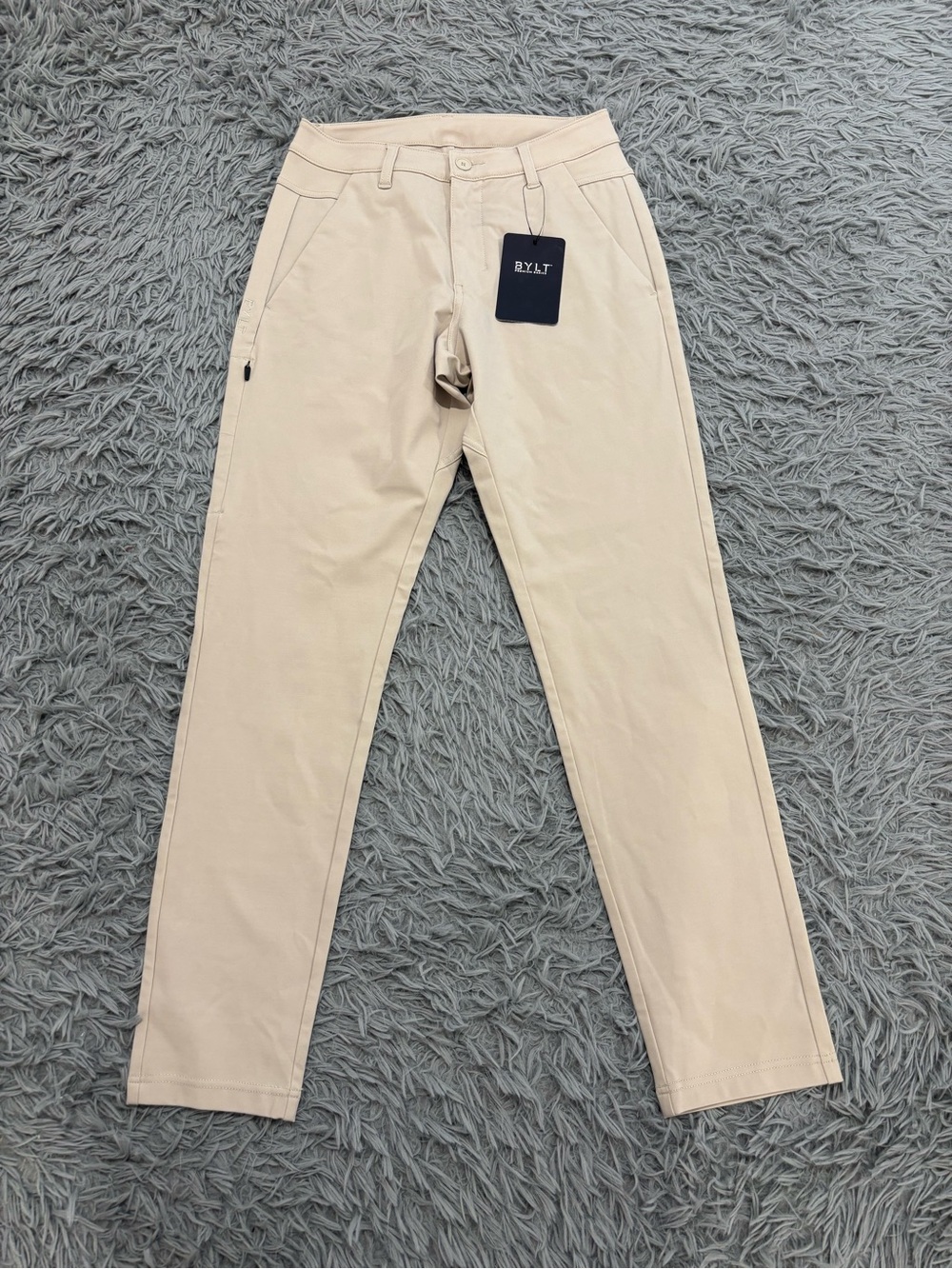 NEW BYLT Everyday Pant 2.0 Men’s Size 30 Beige Slim Fit Stretch Casual Work Golf